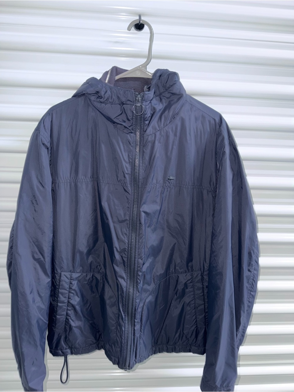 Lacoste Navy Hooded Windbreaker